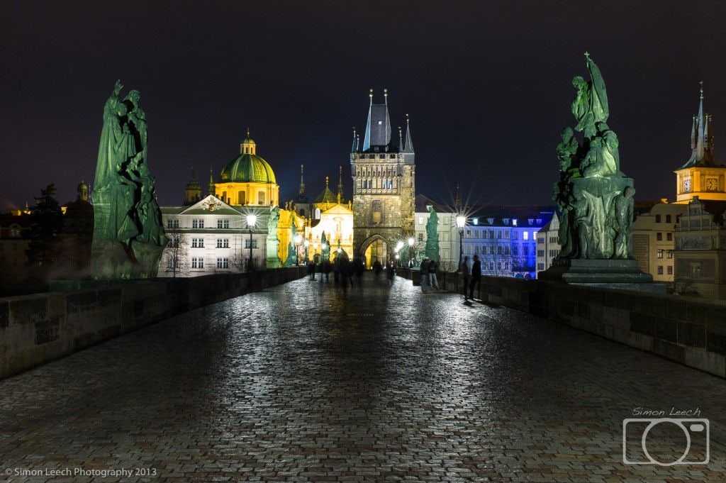 Charles Bridge, looking towards Prague Castle
