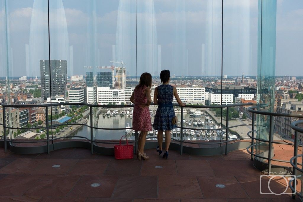 Looking at the city of Antwerp from the MAS, Museum aan de Stroom