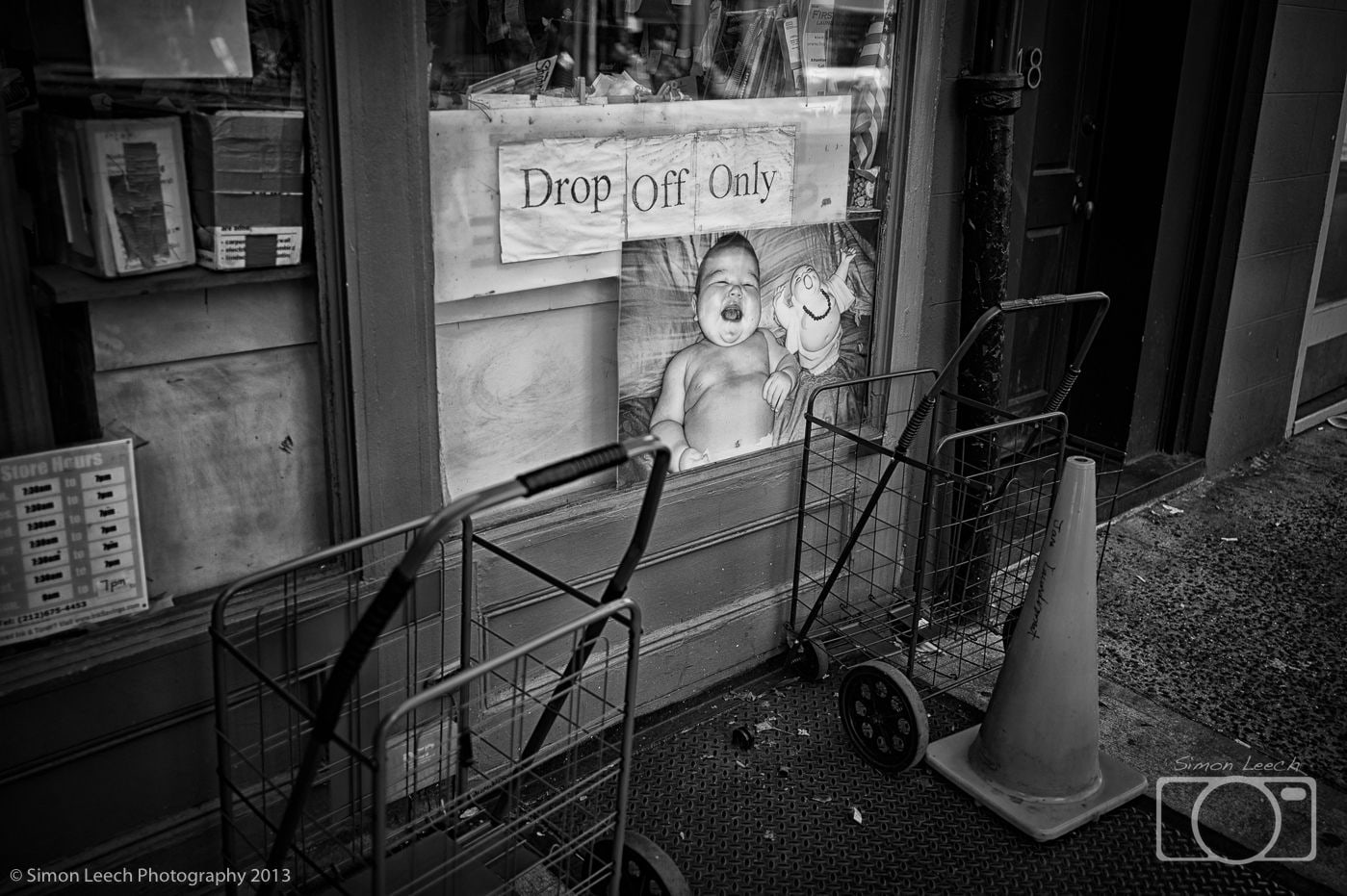 Drop off only - Seen somewhere in the East Village, New York. I waited around for a couple of minutes to see if any overweight babies would be dropped off, but I left disappointed....